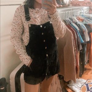 Black overall dress